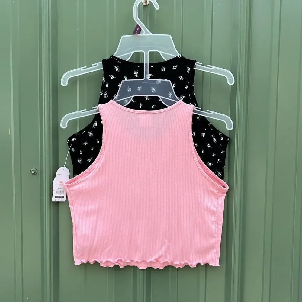 Girls Cropped Tank Tops & Skort 3-Piece Set Size XXL